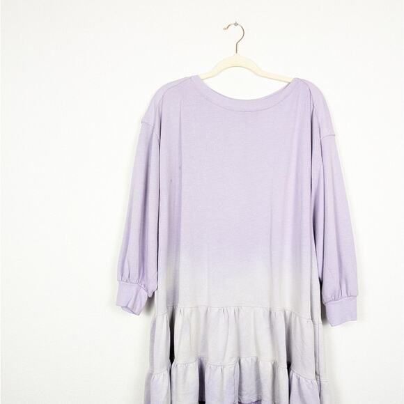 We The Free Lavender Sunny Side Oversized Mini Sweatshirt Dress Size M - Picture 3 of 9